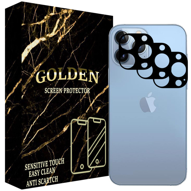 محافظ لنز دوربین گلدن مدل GL3 مناسب برای گوشی موبایل اپل IPhone 13 Pro Max بسته سه عددی