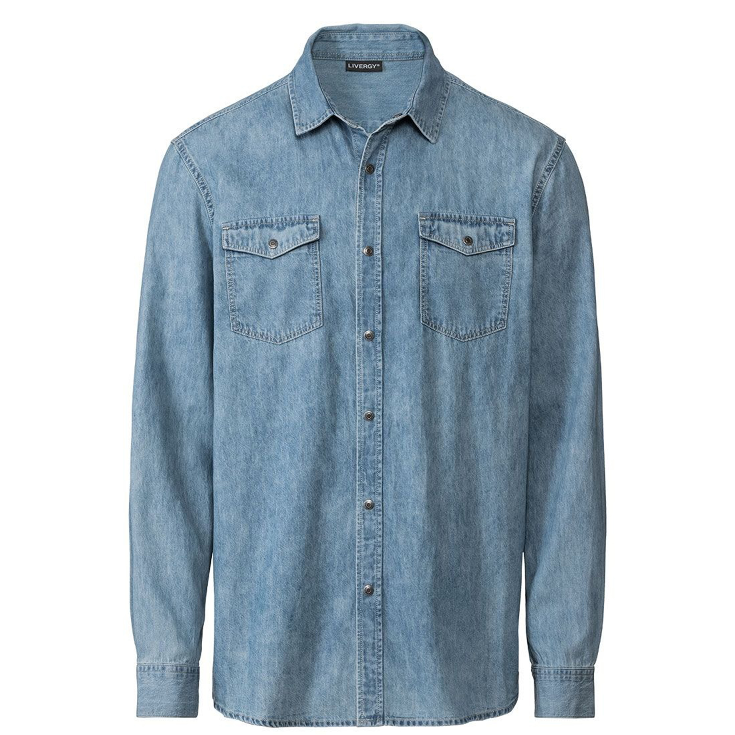 نکته خرید - قیمت روز پیراهن آستین بلند مردانه لیورجی مدل DNMSH رنگ آبی خرید