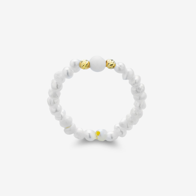 انگشتر طلا 18 عیار زنانه ناریا مدل مروارید سایز 56