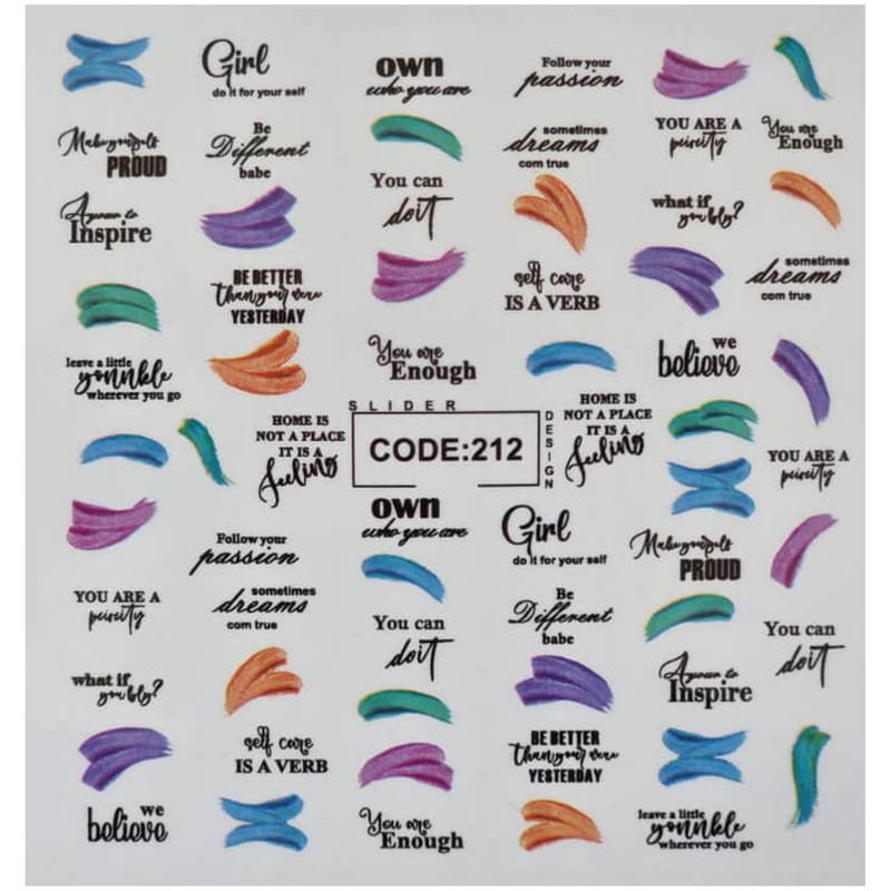 برچسب لنز ناخن مدل CODE212