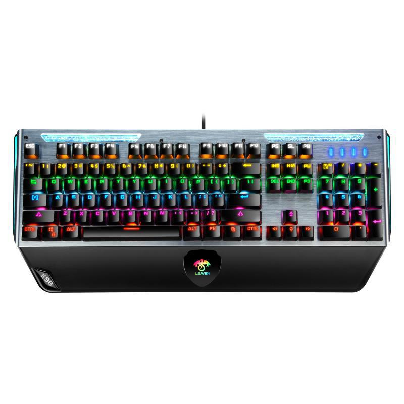 کیبورد مخصوص بازی مکانیکی لیوِن مدل K98 Blue Switch RainBow