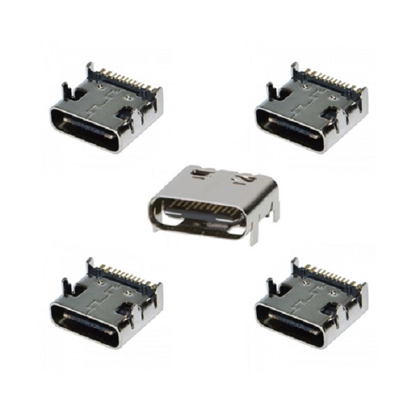 سوکت شارژ USB-C 12PIN مدل 1-BE1032 مجموعه 5 عددی