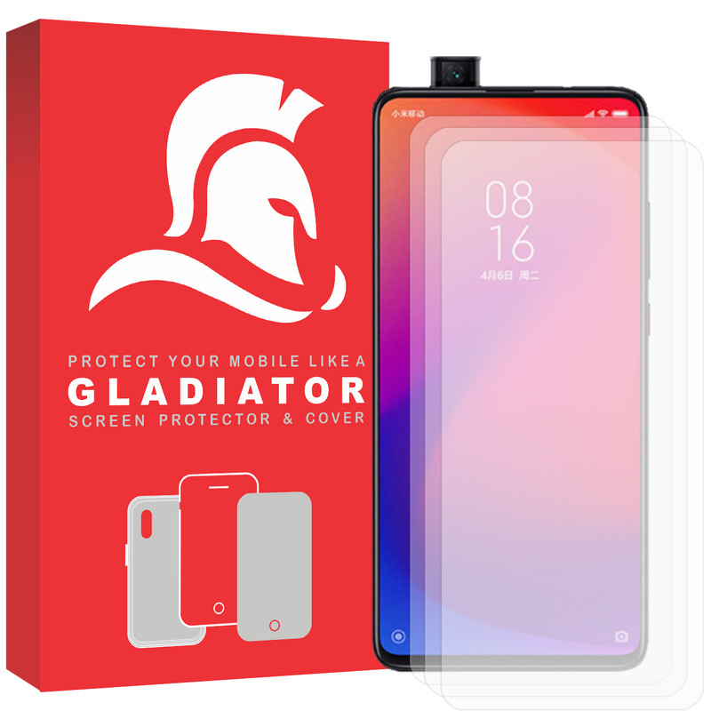 محافظ صفحه نمایش گلادیاتور مدل GLX3000 مناسب برای گوشی موبایل شیائومی Mi 9t بسته سه عددی