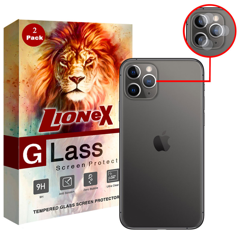 محافظ لنز دوربین لایونکس مدل UTFS مناسب برای گوشی موبایل اپل iPhone 11 Pro بسته دو عددی