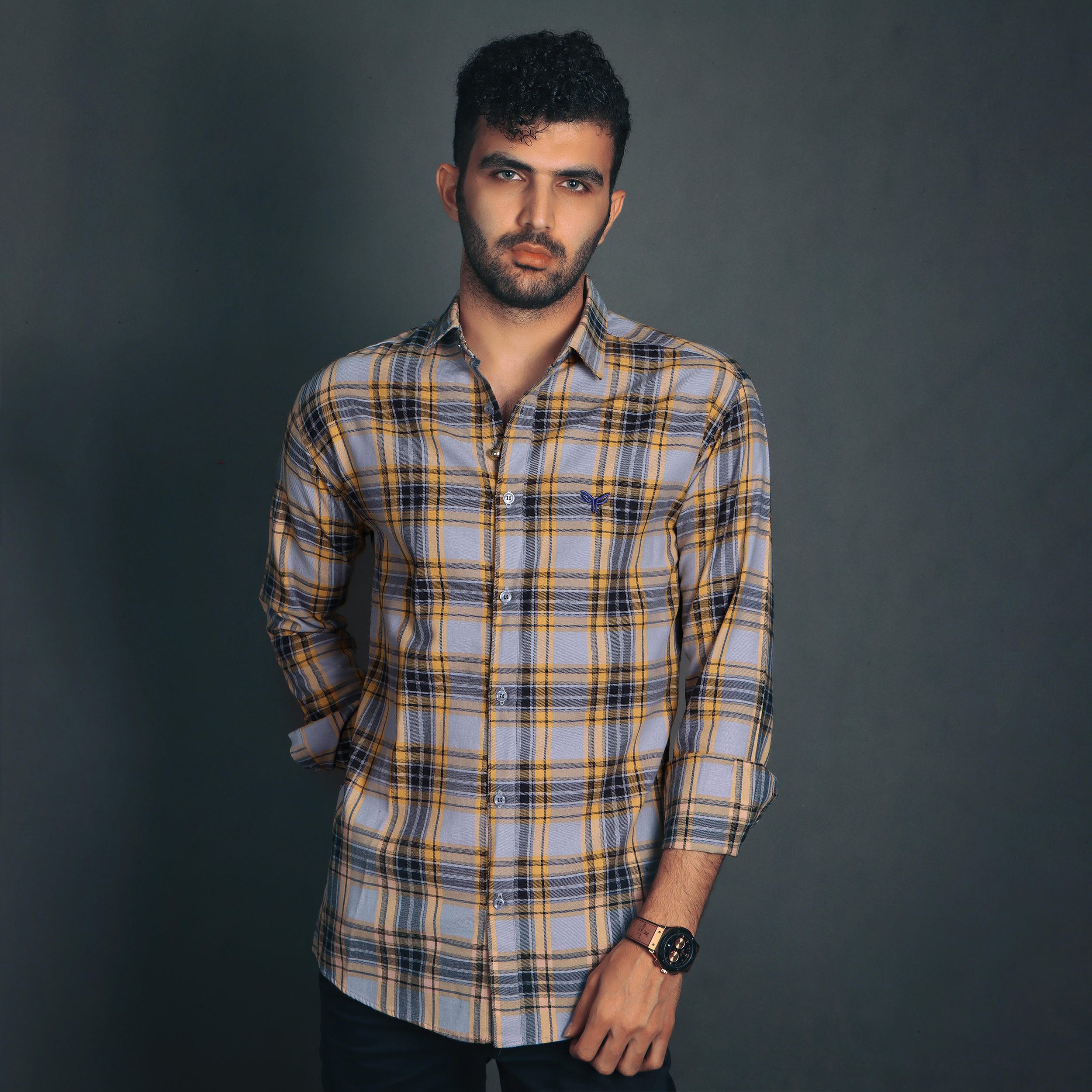 نکته خرید - قیمت روز پیراهن آستین بلند مردانه پیکی پوش مدل M02521 خرید