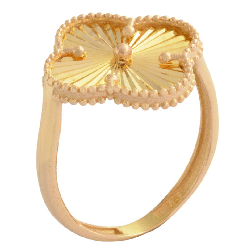 انگشتر طلا 18 عیار زنانه طلای مستجابی مدل ونکلیف کد T2314 865 سایز 54