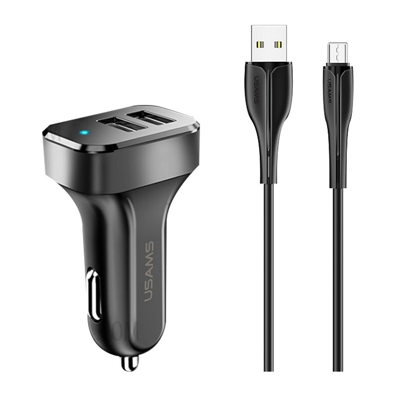 شارژر فندکی یوسمز مدل TU به همراه کابل MicroUSB