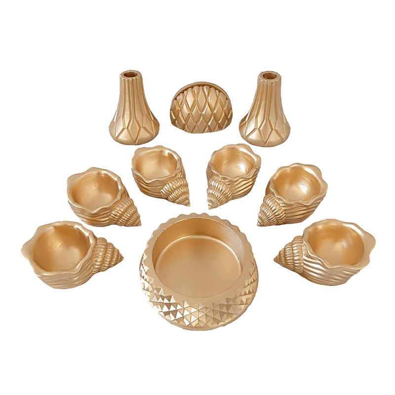 مجموعه ظروف هفت سین 10 پارچه مدل حلزون