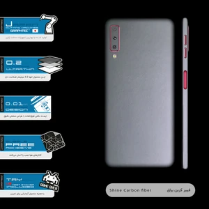 برچسب پوششی ماهوت مدل Matte-Silver-FullSkin مناسب برای گوشی موبایل سامسونگ Galaxy A7 2018