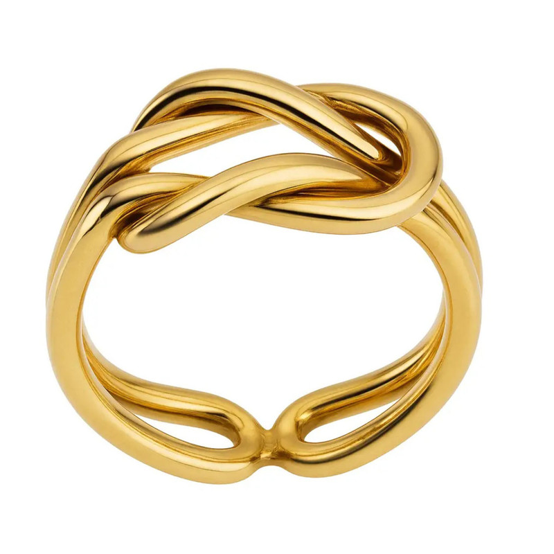 انگشتر طلا 18 عیار زنانه طلای ترنم مدل گره سایز 53