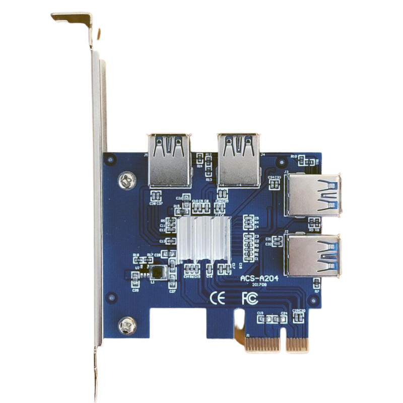 تبدیل پورت PCI 16X به رایزر 4 پورت اولتراتک مدل ACS-A204