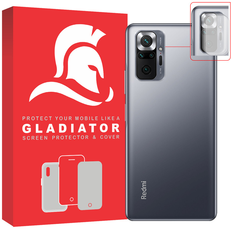 محافظ لنز دوربین گلادیاتور مدل GCX3000 مناسب برای گوشی موبایل شیائومی Redmi Note 10 Pro بسته سه عددی