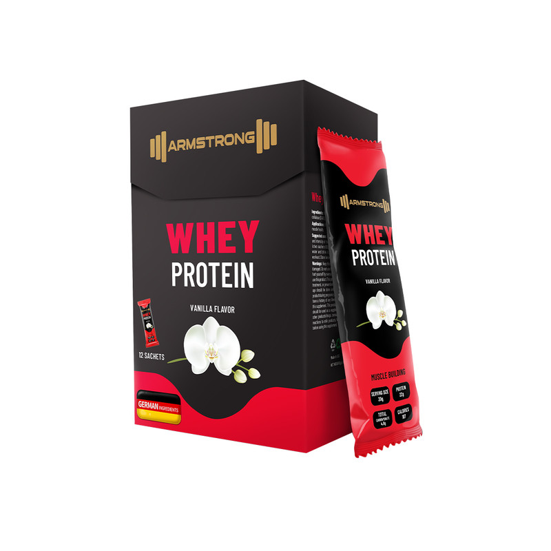 پودر پروتئین وی با طعم شکلات آرمسترانگ - 360 گرم بسته 12 عددی