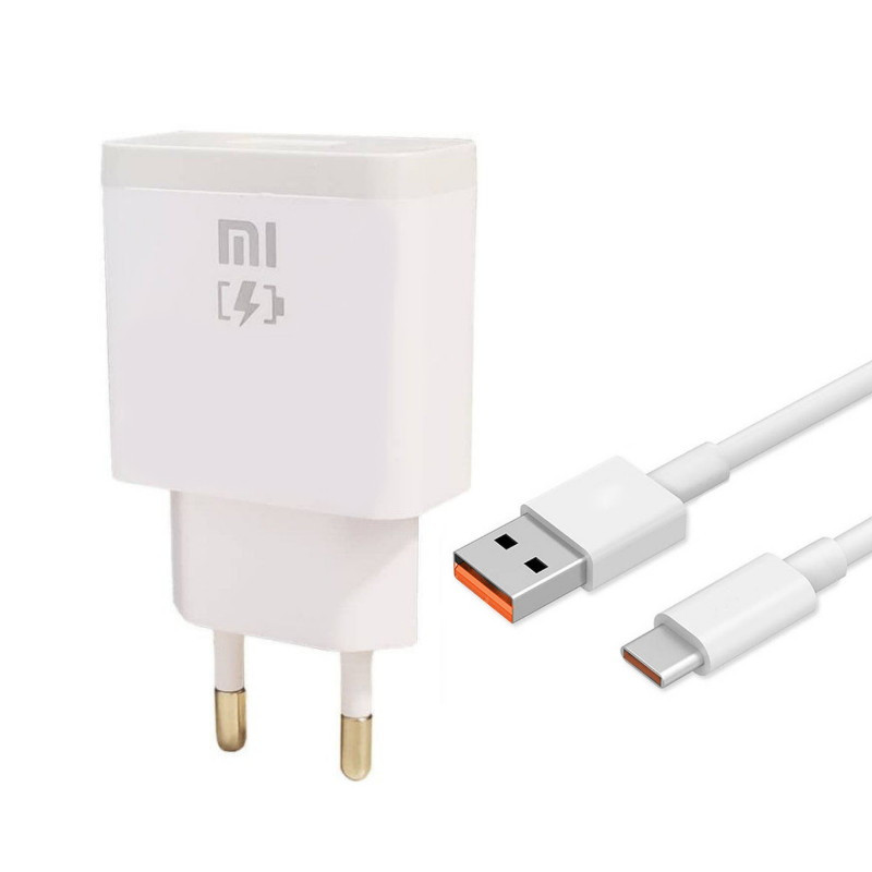 شارژر دیواری شیائومی مدل QUICK CHARGER PLUS به همراه کابل تبدیل USB-C