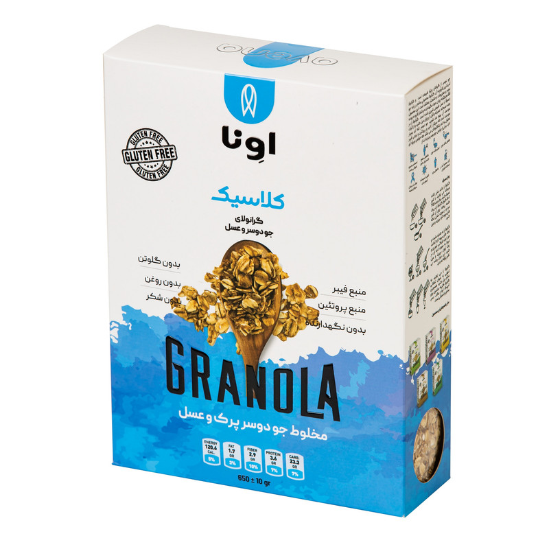 گرانولا جودوسر و عسل بدون گلوتن اَوِنا - 650 گرم