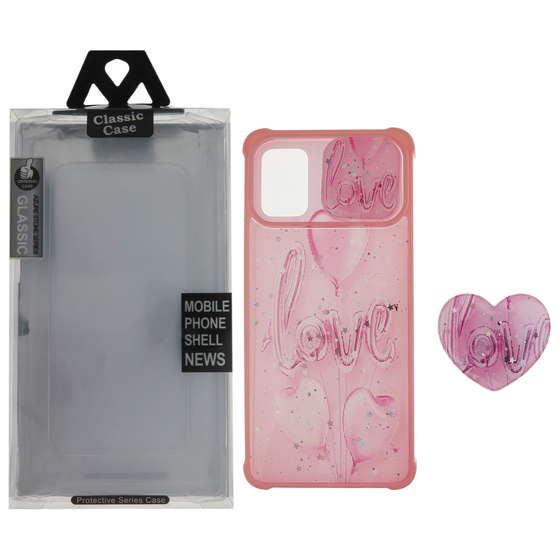 کاور کلاسیک طرح LOVE مناسب برای گوشی موبایل سامسونگ galaxy A52S / A52 به همراه پاپ سوکت