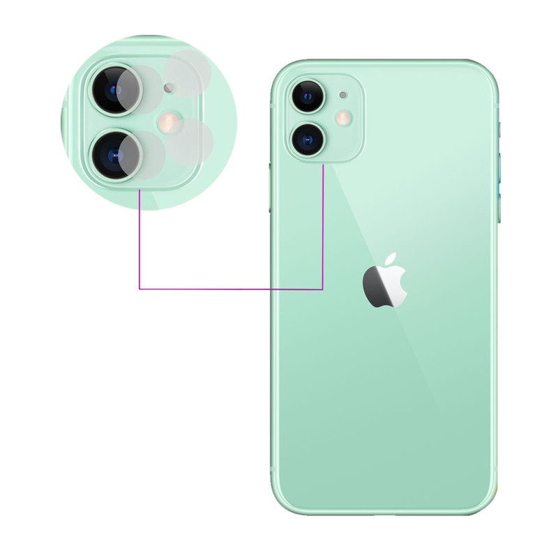 محافظ لنز دوربین مدل LTP مناسب برای گوشی موبایل اپل iPhone 11 بسته دو عددی