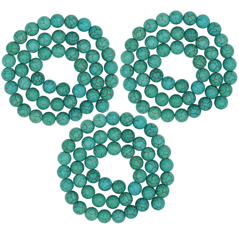 ریسه سنگ فیروزه رزالیا مدل Rika-AB-29 بسته 3 عددی