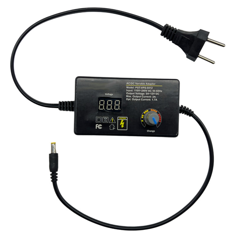 آداپتور متغیر 4 الی 12 ولت 2 آمپر مدل PST-VPS-041202-V