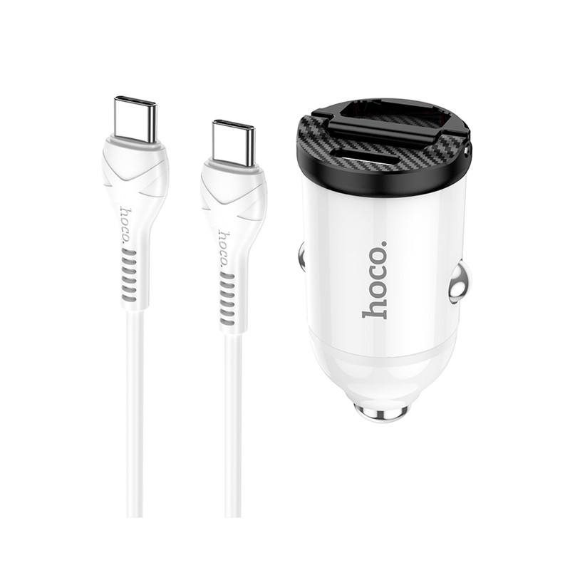 شارژر فندکی هوکو مدل NZ2 PD30W+QC3.0 به همراه کابل usb-c