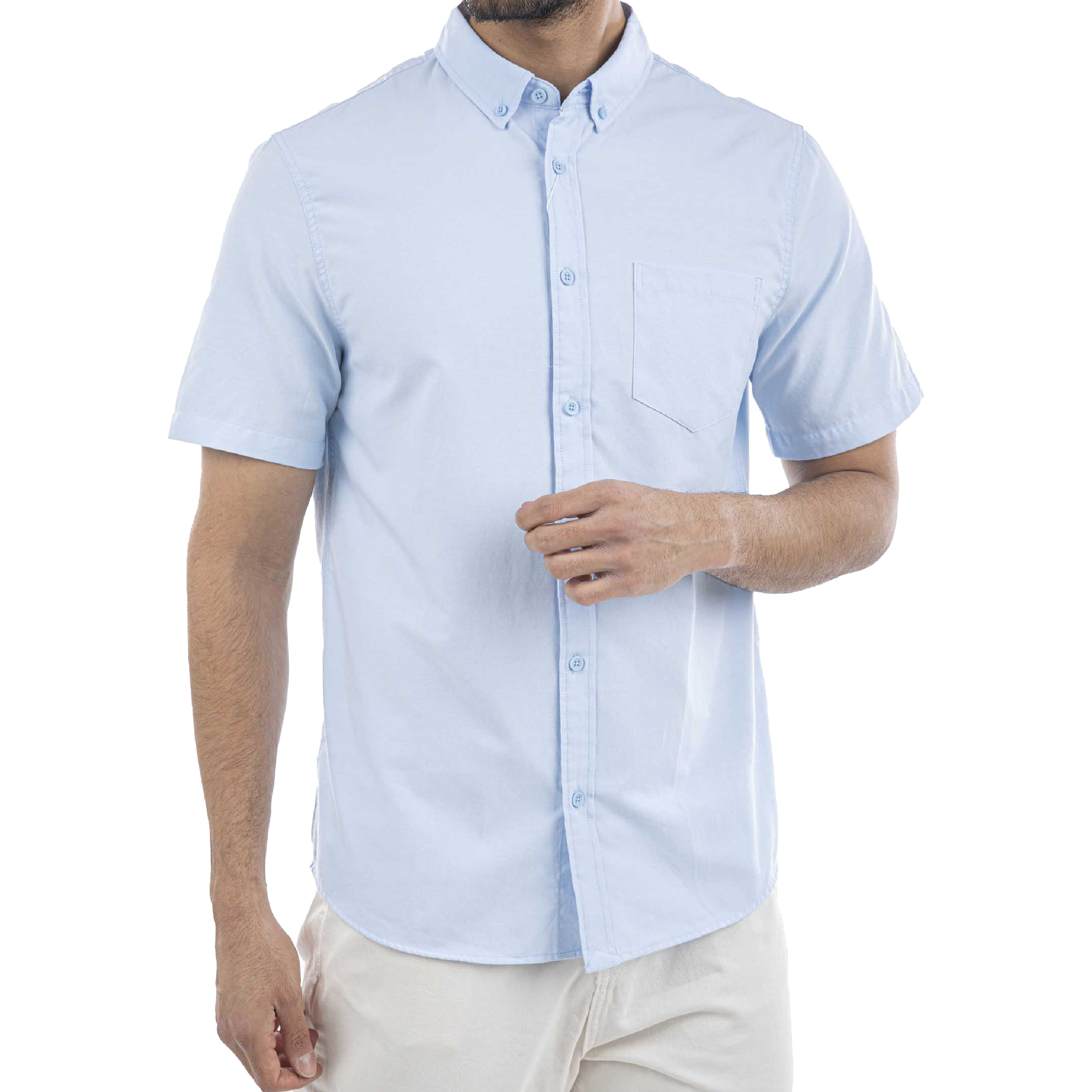 نکته خرید - قیمت روز پیراهن آستین کوتاه مردانه جوتی جینز مدل بیسیک کد 3030120 رنگ آبی روشن خرید