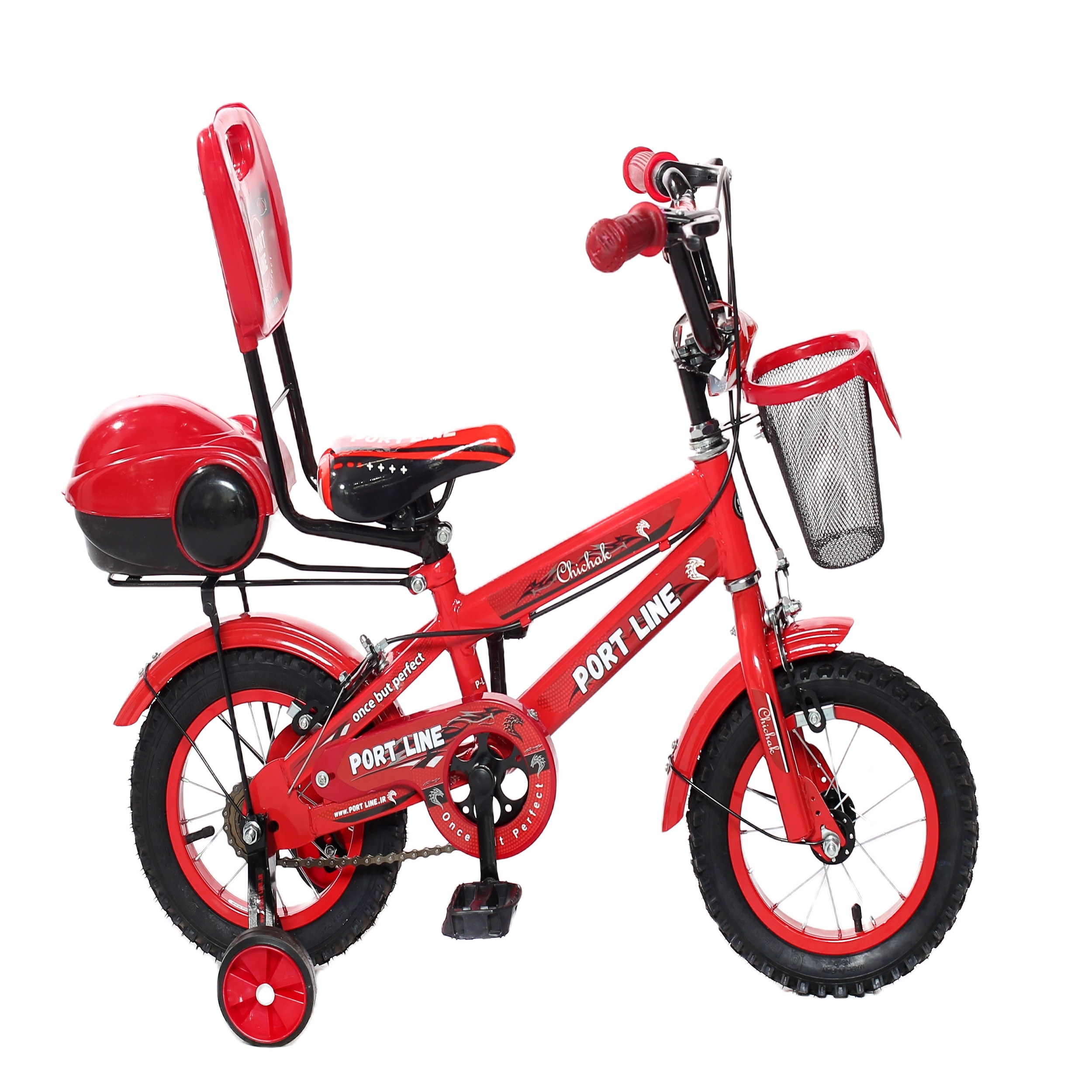 نکته خرید - قیمت روز دوچرخه شهری پورت لاین مدل چیچک سایز 12 قرمز خرید