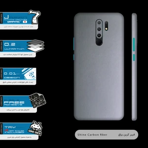 برچسب پوششی ماهوت مدل Matte-Silver-FullSkin مناسب برای گوشی موبایل شیائومی Redmi 9