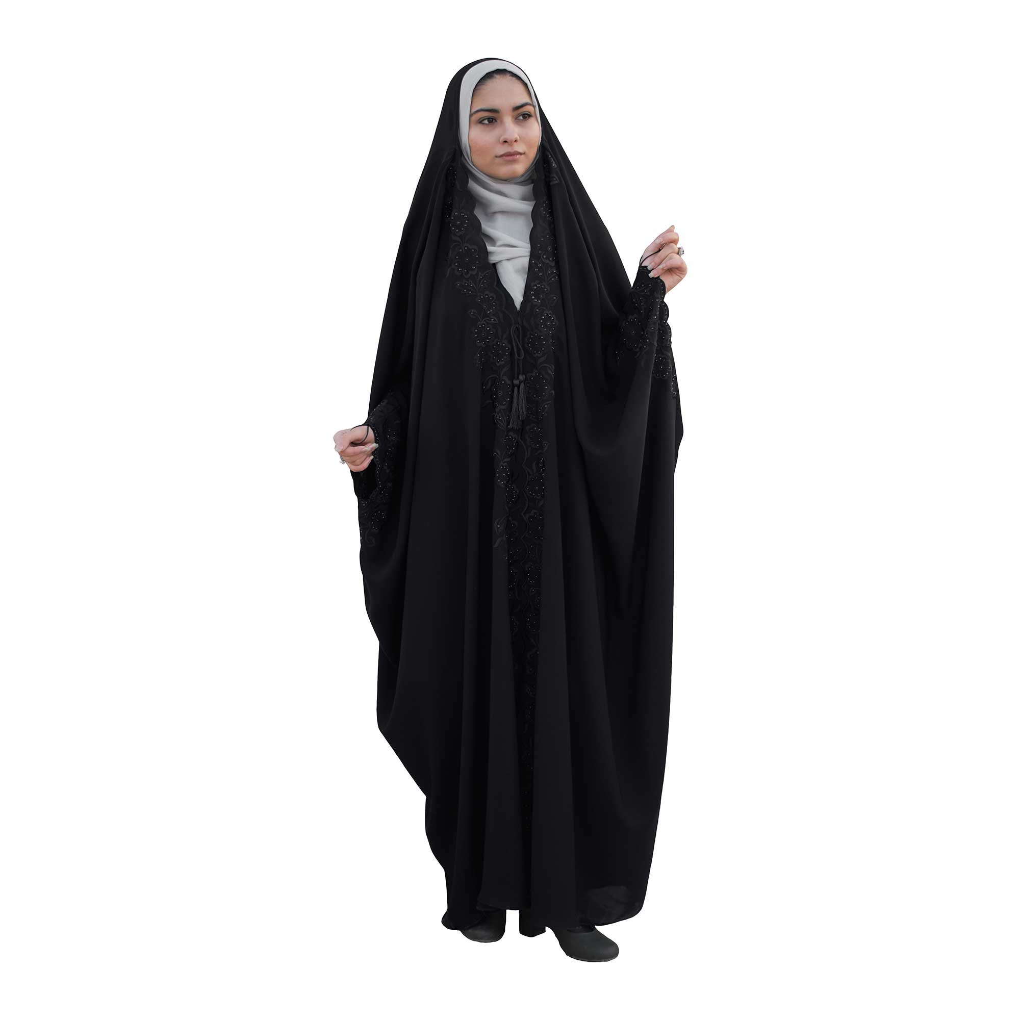 نکته خرید - قیمت روز چادر عبایی حجاب فاطمی مدل سما کریستال خرید