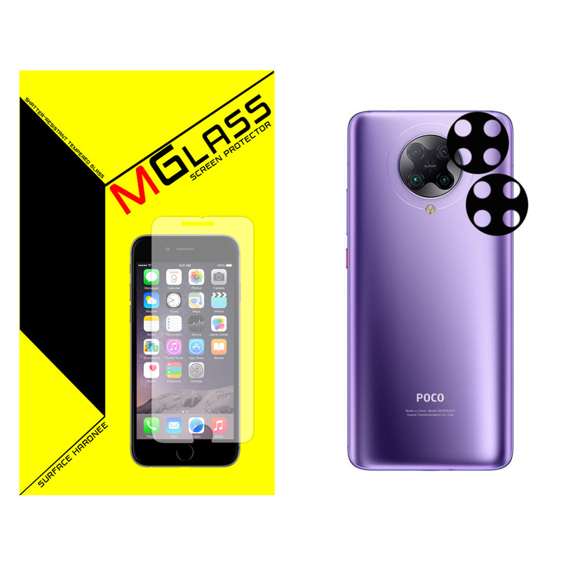 محافظ لنز فلزی دوربین ام گلس مدل MGL-02 مناسب برای گوشی موبایل شیائومی POCO F2 PRO بسته دو عددی