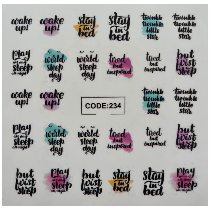 برچسب لنز ناخن مدل CODE234