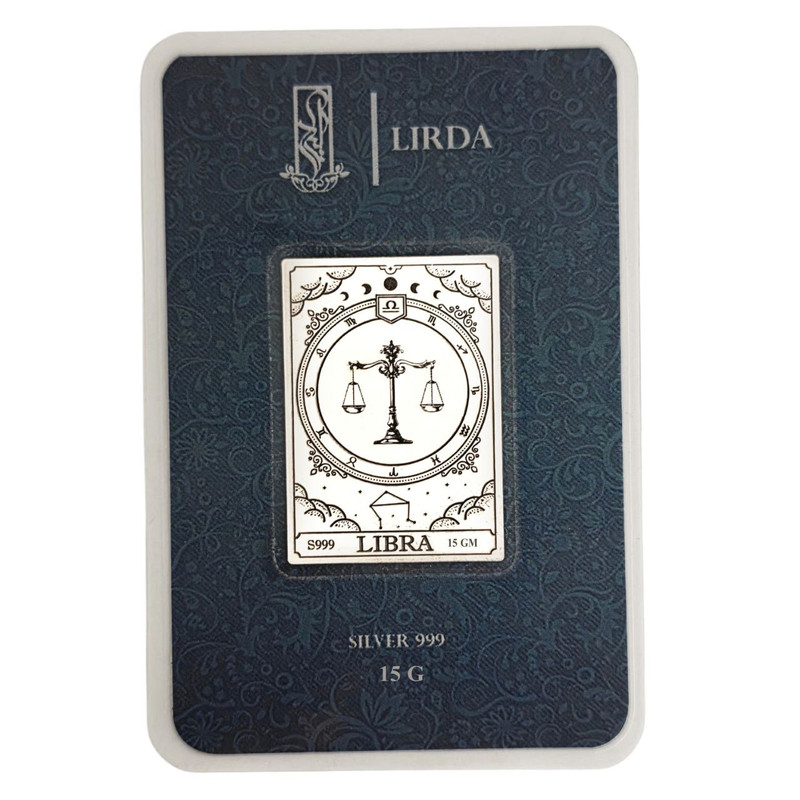 شمش نقره لیردا مدل نماد ماه مهر 999-15