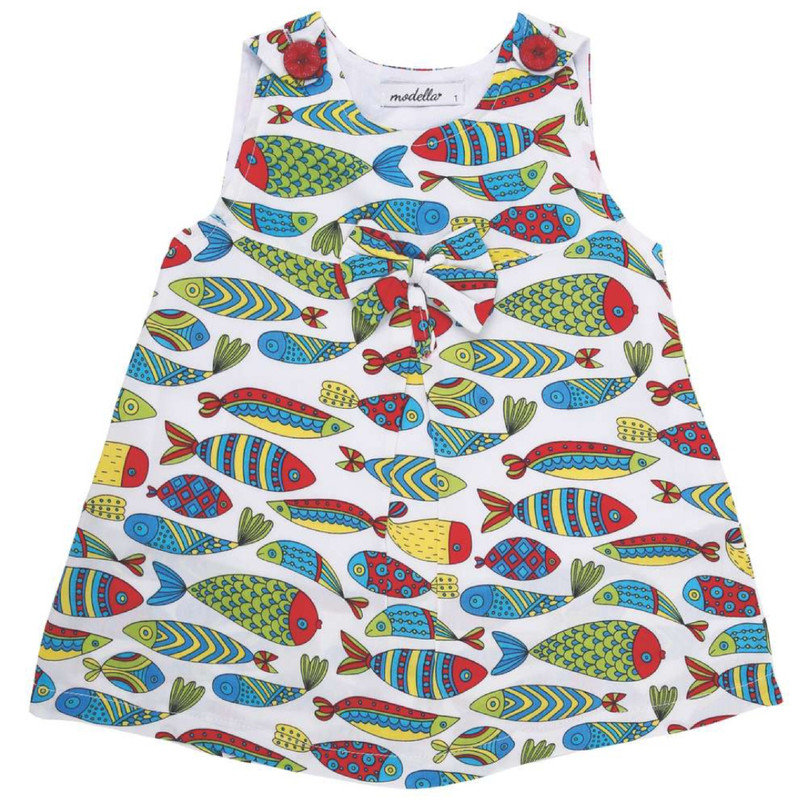 پیراهن نوزادی مدل کالرفیش کد 2025