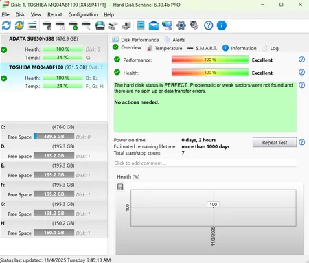 هارددیسک اینترنال توشیبا مدل MQ04abf100 ظرفیت 1 ترابایت