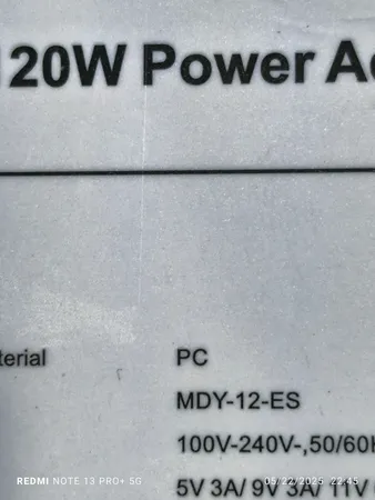 شارژر دیواری 120 وات مدل MDY-14-EE به همراه کابل تبدیل USB-C