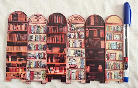 نشانگر کتاب لوکسینو مدل قفسه کتابخانه طرح کتاب لند مجموعه 6 عددی