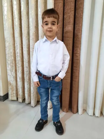 پیراهن پسرانه مدل 35390 رنگ سفید