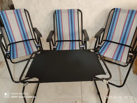 میز و صندلی تاشو سفری مدل xp444 مجموعه 4 عددی