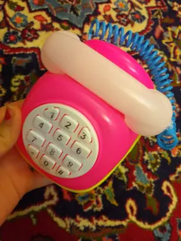 قلک طرح اسباب بازی تلفن و ماشین