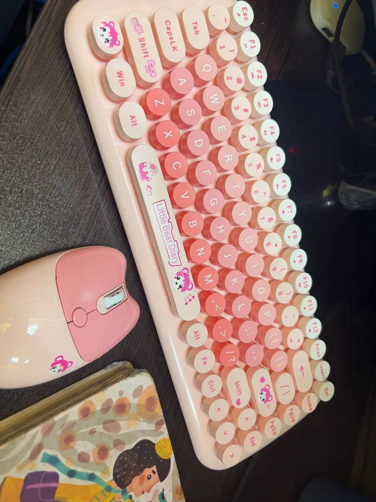 کیبورد و ماوس بی سیم مافی مدل candy fashion multicolor، سوییچ ممبران، Tenkeyless