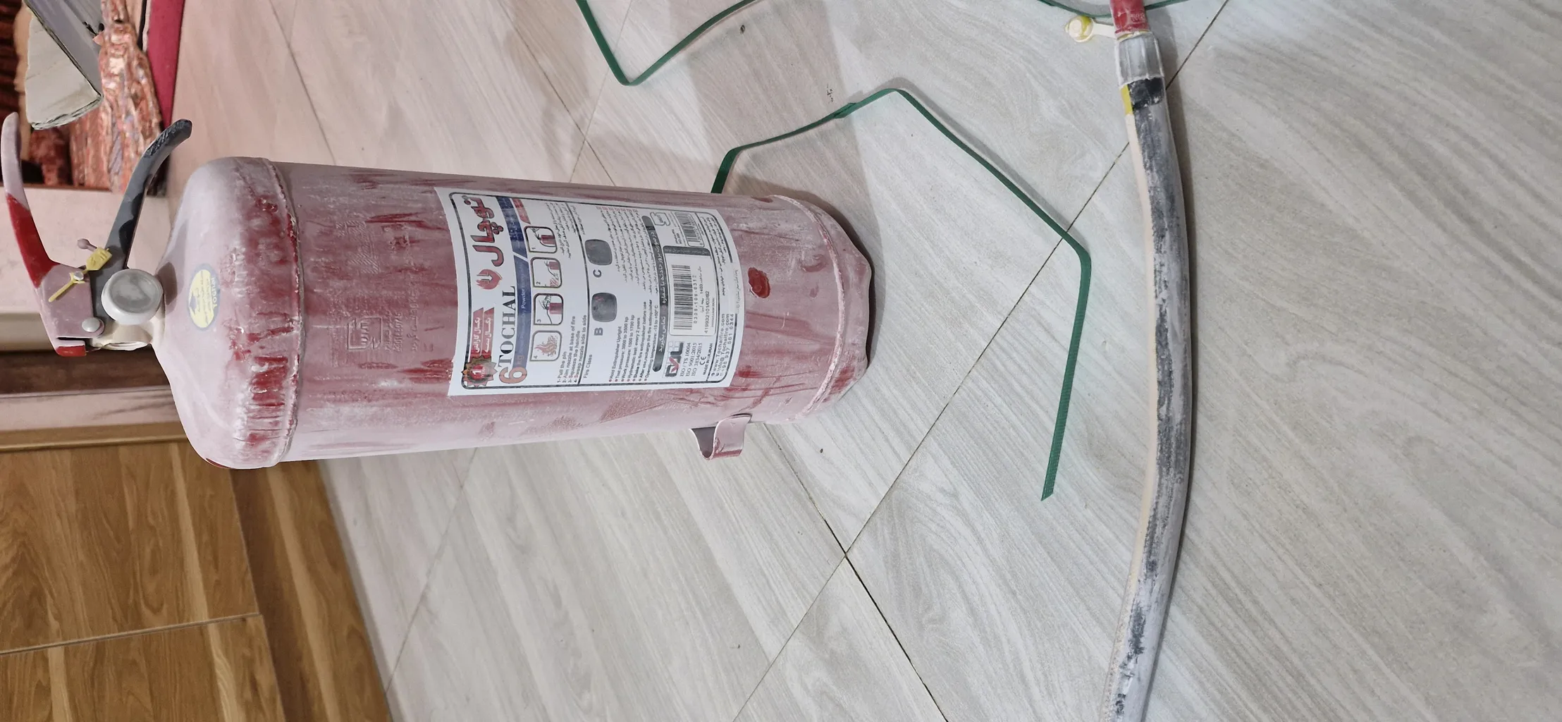 کپسول آتش نشانی توچال مدل پودر و گاز وزن 6 کیلوگرم