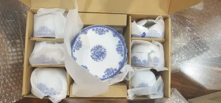 ست فنجان و نعلبکی 12 پارچه 6 نفره چینی زرین ایران مدل چای خوری ایتالیا اف 8 فلورانس درجه یک