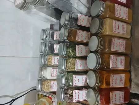 برچسب مدل نظم دهنده ادویه و حبوبات و سبزیجات کد 3454 بسته 124 عددی