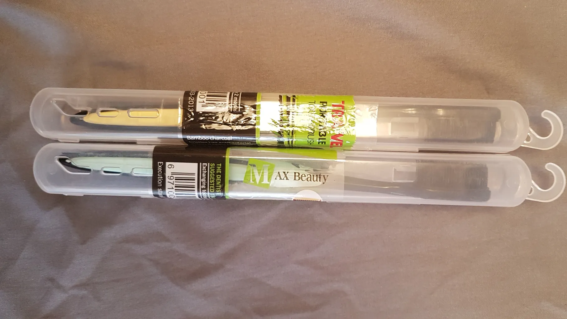 مسواک مکس بیوتی مدل بامبو ذغالی با برس نرم مجموعه 2 عددی