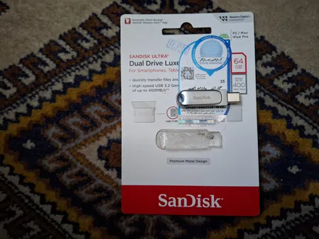 فلش مموری سن دیسک مدل Ultra Dual Drive Luxe ظرفیت 64 گیگابایت