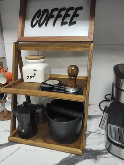 شلف رومیزی مدل دو طبقه چوبی کد 053