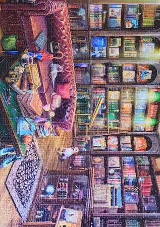 پازل 1000 تکه ریکوردی طرح کتابخانه کد 102