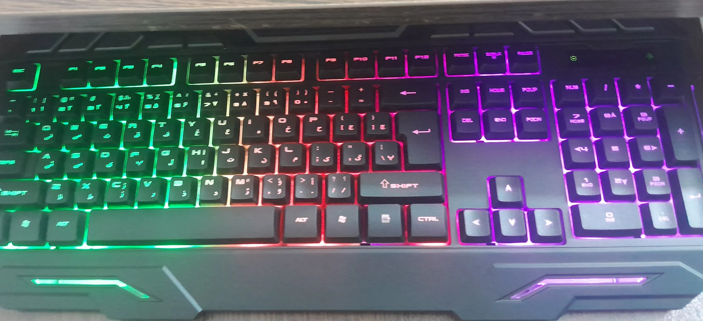 کیبورد و ماوس گیمینگ وریتی مدل V-KB6126GCW، سوییچ ممبران، Full-Size، نورپردازی LED RGB