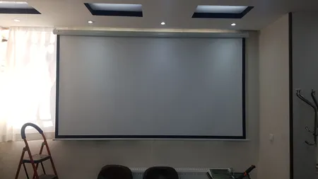 پرده نمایش دستی پروژکتور اسکوپ سایز 250cm