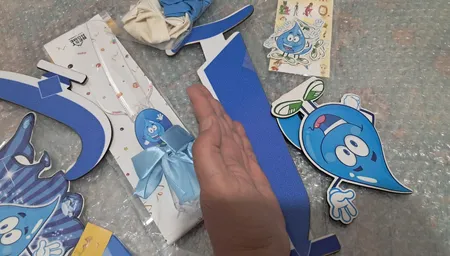 مجموعه 34 عددی تم تولد مدل جشن آب