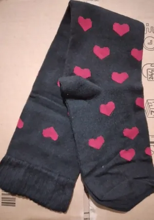 جوراب ساق بلند دخترانه مدل سه ربع طرح قلب